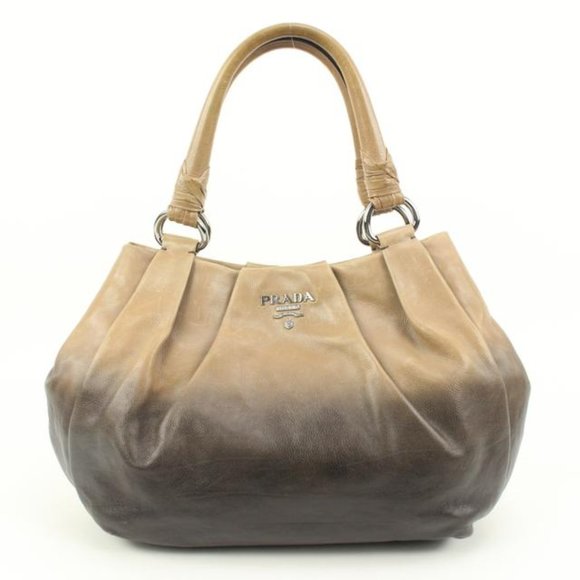 Prada Vitello Sfumato Hobo Neutral Gradient Hobo 85p33s - Picture 1 of 12